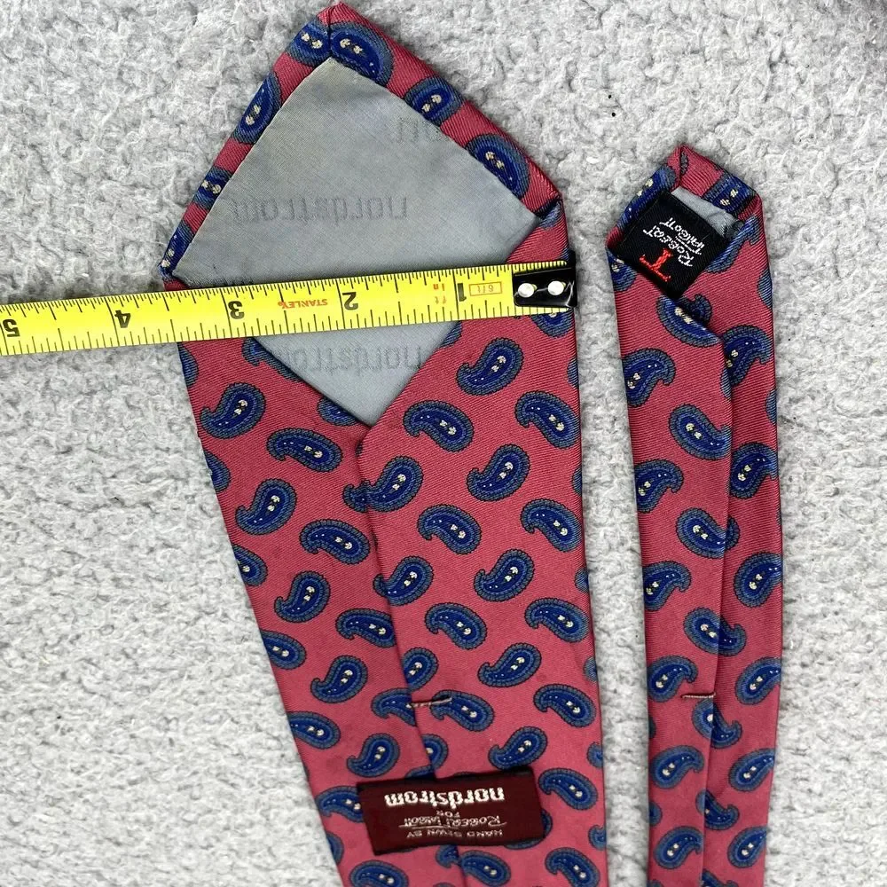 Robert Talbott Nordstrom Men's Silk Necktie Paisley Hand‎ Sewn Corpcore Business
